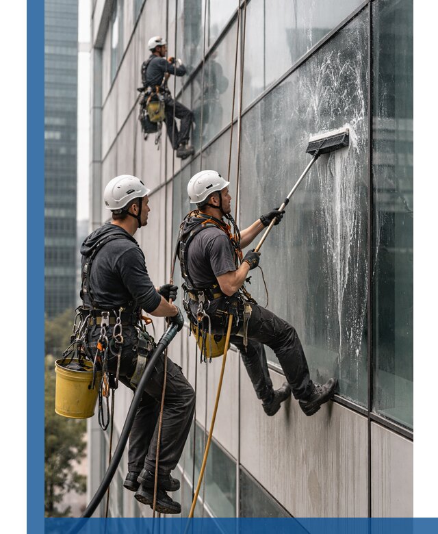 Профессиональная высотная мойка фасадов зданий в Щёлкове