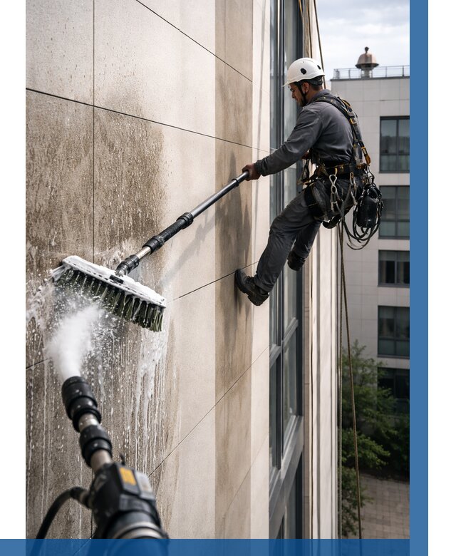 Мойка фасада из керамогранита в Щёлкове от 312 р. | ВЫСОТНИК-Щлк