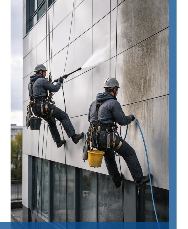 Мойка фасада из композита в Щёлкове по цене от 312 р. | ВЫСОТНИК-Щлк