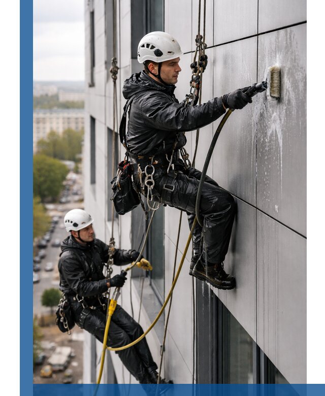 Профессиональная мойка фасада из композита в Щёлкове