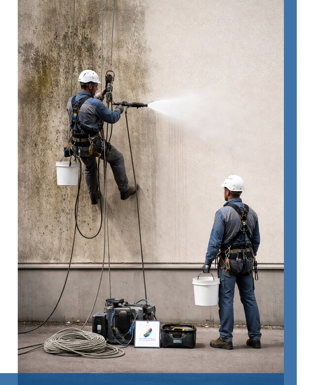 Очистка фасада от плесени в Щёлкове от 312 р. | ВЫСОТНИК-Щлк