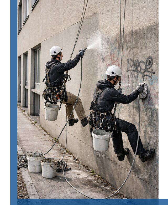 Антиграффити покрытие фасада с защитой от надписей в Щёлкове