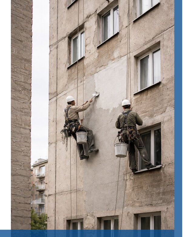 Косметический ремонт фасада в Щёлкове от 1144 р. | ВЫСОТНИК-Щлк