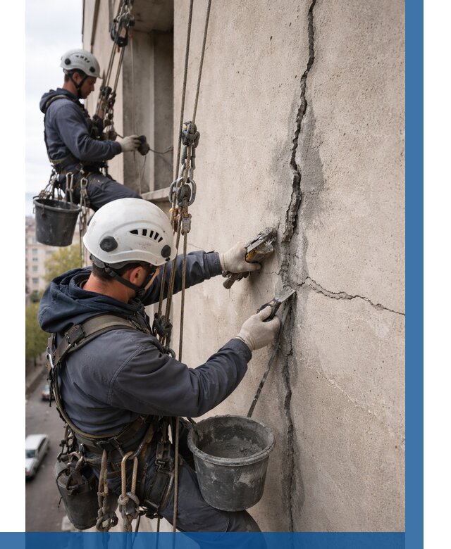 Заделка трещин на фасаде в Щёлкове от 936 р. | ВЫСОТНИК-Щлк