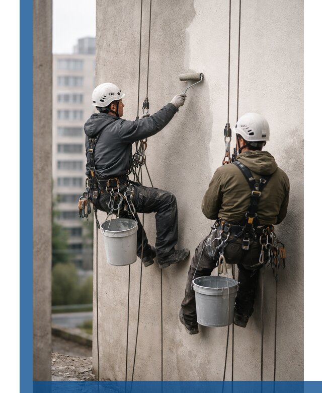 Покраска фасадов высотными альпинистами в Щёлкове с гарантией