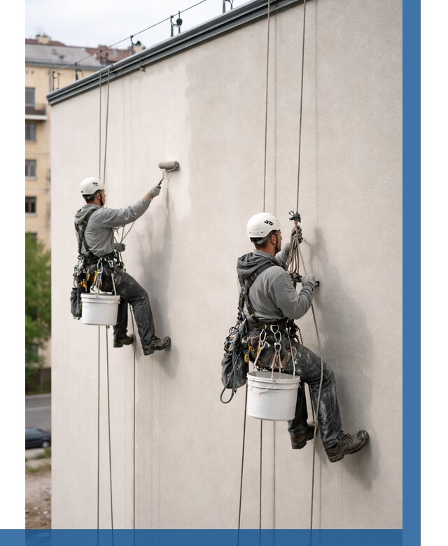 Покраска оштукатуренного фасада в Щёлкове от 333 р. | ВЫСОТНИК-Щлк