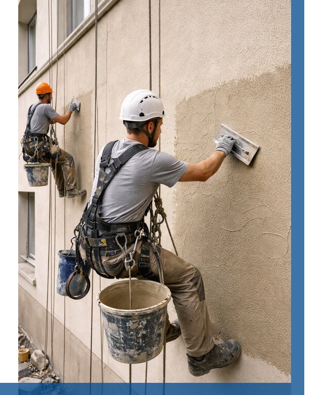 Декоративная штукатурка фасада в Щёлкове от 1248 р. | ВЫСОТНИК-Щлк