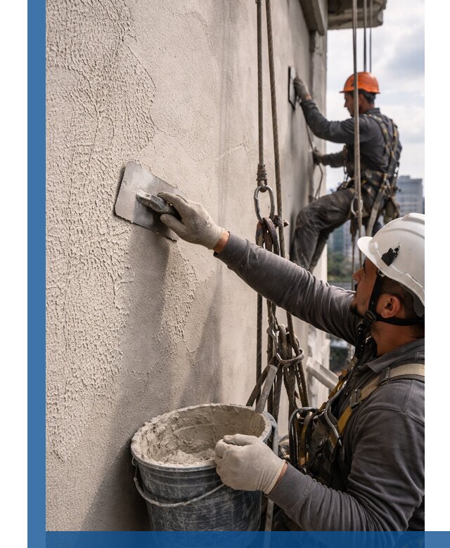 Декоративная штукатурка фасада с утеплением и защитой в Щёлкове