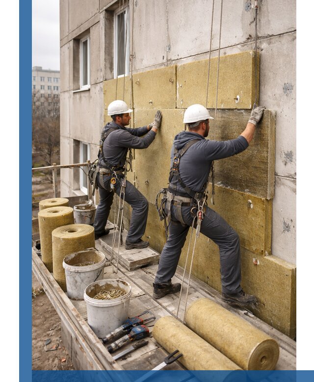 Утепление фасада минватой в Щёлкове под ключ с гарантией