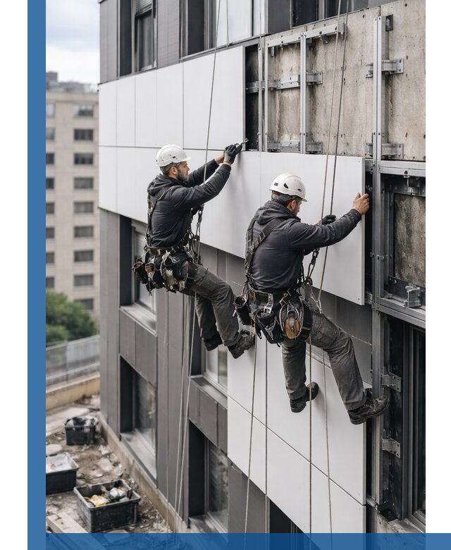 Монтаж композитных панелей фасада в Щёлкове под ключ