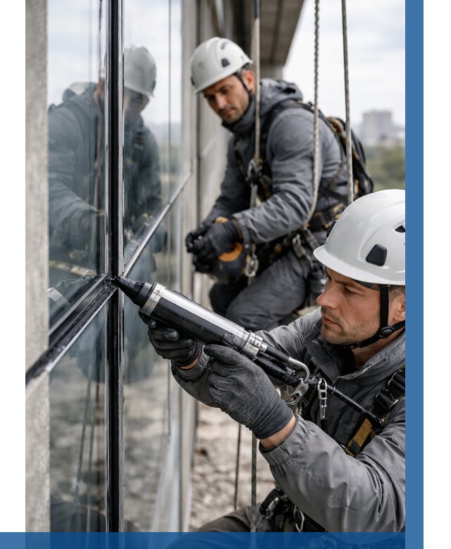 Герметизация витражных швов в Щёлкове от 676 р. | ВЫСОТНИК-Щлк