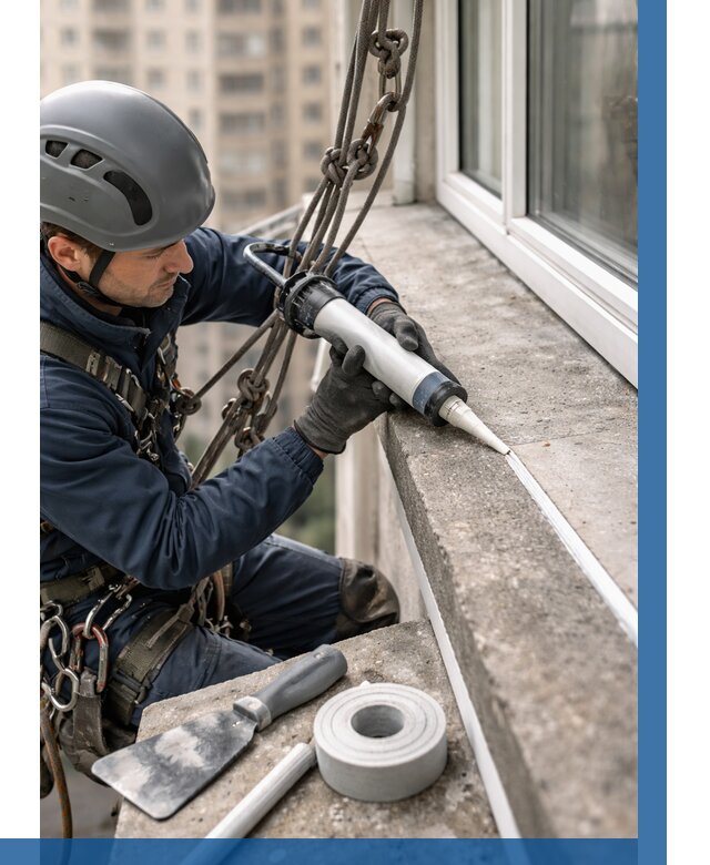 Герметизация балконного козырька в Щёлкове от 4681 р. | ВЫСОТНИК-Щлк