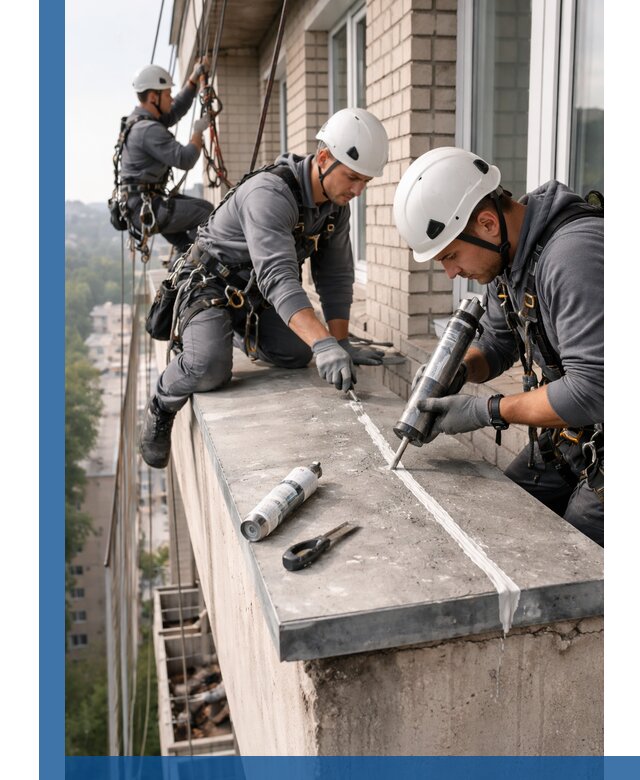 Герметизация балконного козырька в Щёлкове профессионально