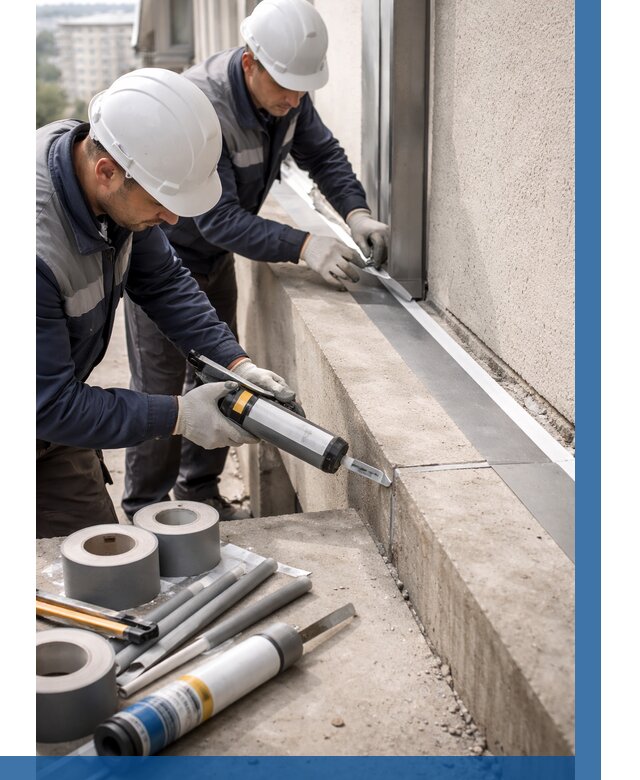 Герметизация примыкания балкона в Щёлкове от 4681 р. | ВЫСОТНИК-Щлк