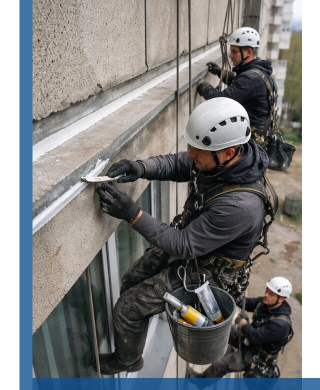 Герметизация примыкания балкона в Щёлкове под ключ с гарантией