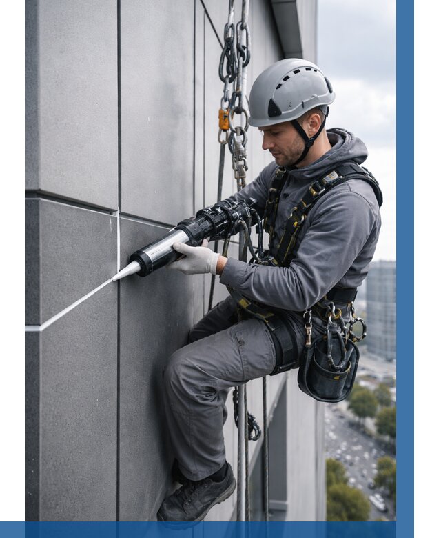 Герметизация стыков фасадных панелей в Щёлкове от 6762 р.| ВЫСОТНИК-Щлк