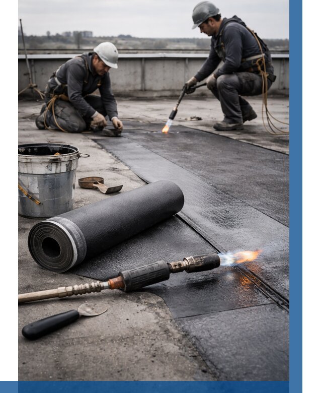 Ремонт рулонной кровли в Щёлкове от 676 р. | ВЫСОТНИК-Щлк