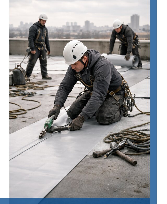 Ремонт мембранной кровли в Щёлкове от 1873 р./м2 | ВЫСОТНИК-Щлк