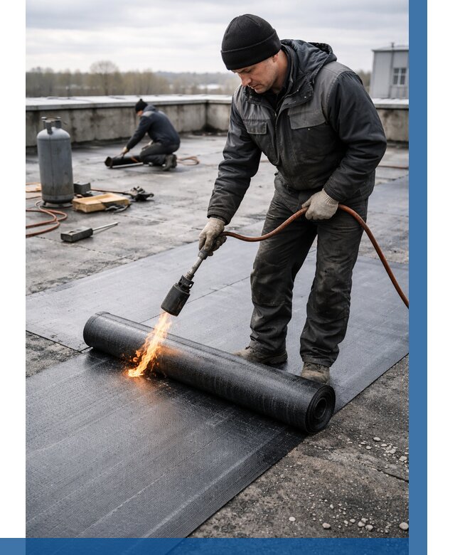 Ремонт наплавляемой кровли в Щёлкове от 728 р. | ВЫСОТНИК-Щлк