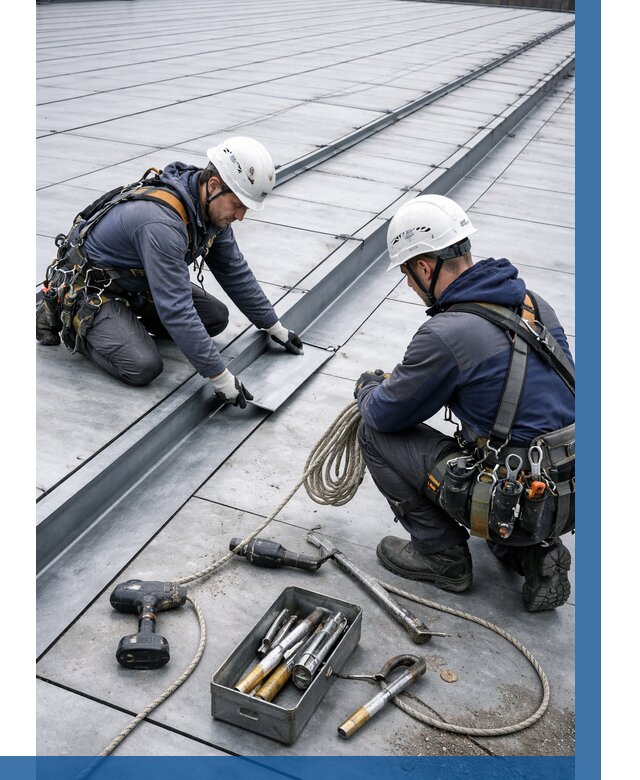 Ремонт фальцевой кровли в Щёлкове от 728 р. | ВЫСОТНИК-Щлк