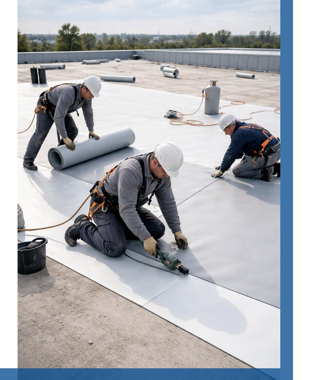 Монтаж мембранной кровли под ключ в Щёлкове от 1248 р. | ВЫСОТНИК-Щлк