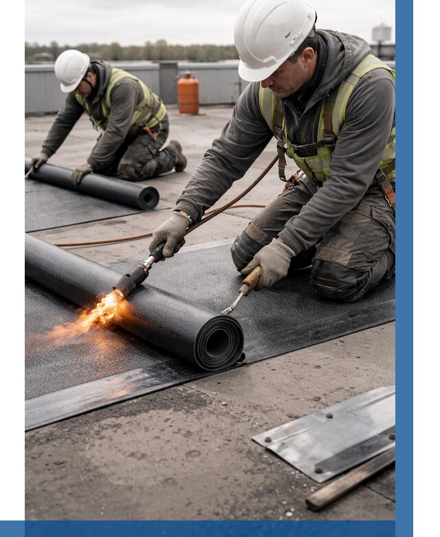 Монтаж наплавляемой кровли в Щёлкове от 884 р. — ВЫСОТНИК-Щлк