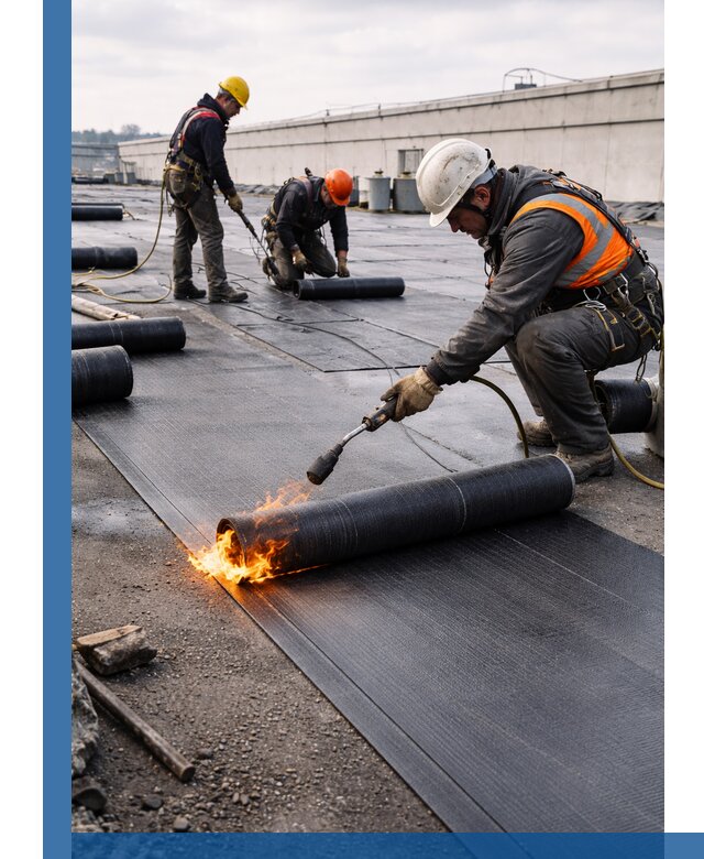 Монтаж наплавляемой кровли в Щёлкове профессионально