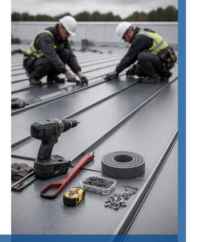 Монтаж фальцевой кровли в Щёлкове от 1873 р. | ВЫСОТНИК-Щлк