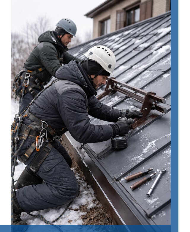 Монтаж снегозадержателей в Щёлкове от 468 р. | ВЫСОТНИК-Щлк