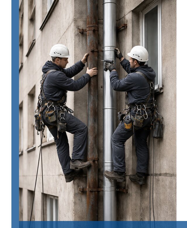 Замена водосточных труб в Щёлкове: монтаж и демонтаж под ключ