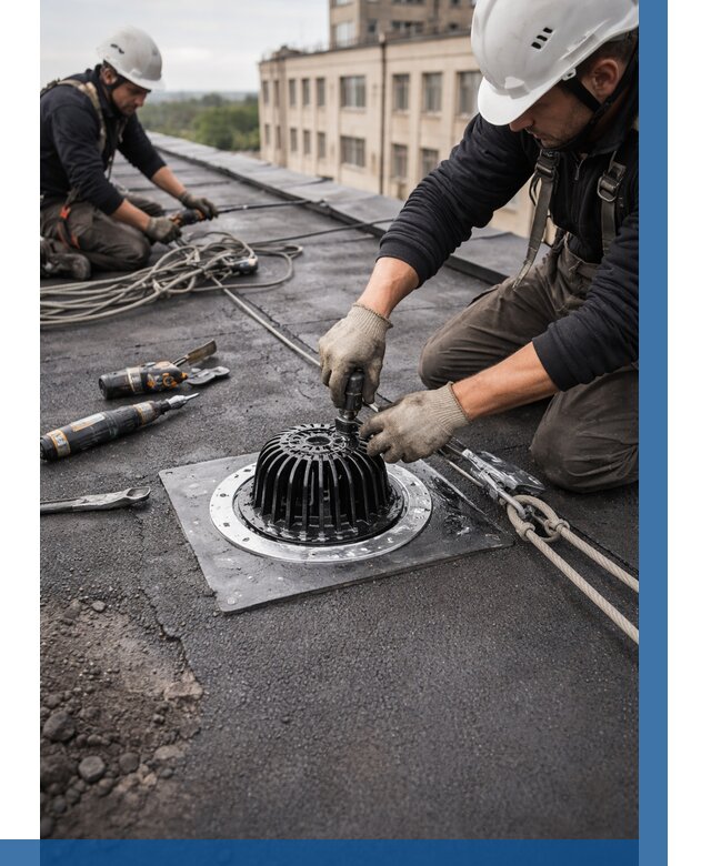 Установка водосточных воронок в Щёлкове цена от 3641 р. | ВЫСОТНИК-Щлк