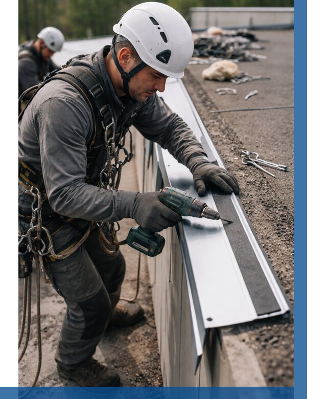 Монтаж капельника на кровле в Щёлкове от 312 р. | ВЫСОТНИК-Щлк