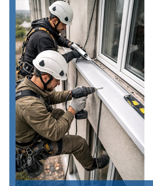 Профессиональный монтаж оконных отливов и отведения воды в Щёлкове