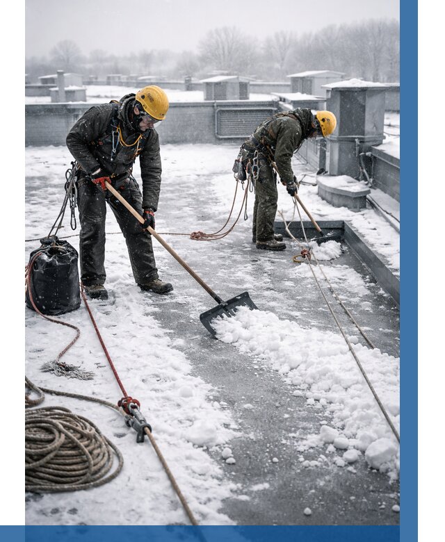 Очистка крыши от снега в Щёлкове от 7802 р. | ВЫСОТНИК-Щлк