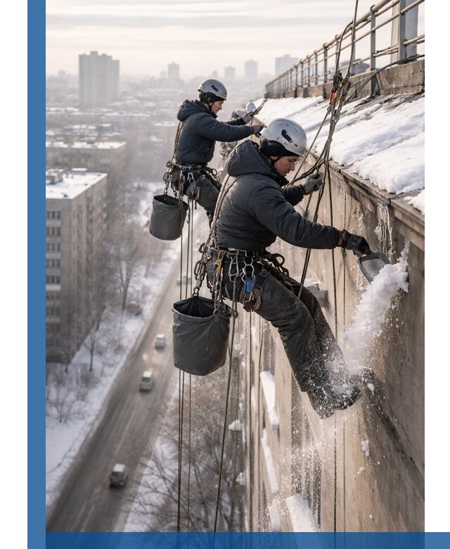 Очистка карнизов от снега в Щёлкове профессионально и безопасно