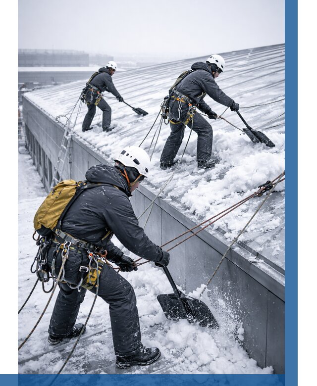 Очистка навесов от снега в Щёлкове от 4681 р. | ВЫСОТНИК-Щлк