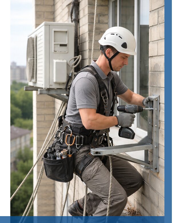 Установка кронштейнов кондиционера в Щёлкове от 3641 р. | ВЫСОТНИК-Щлк