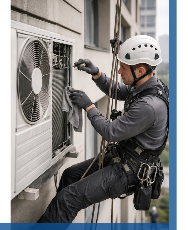 Обслуживание внешнего блока кондиционера в Щёлкове от 2809 р.ВЫСОТНИК-Щлк