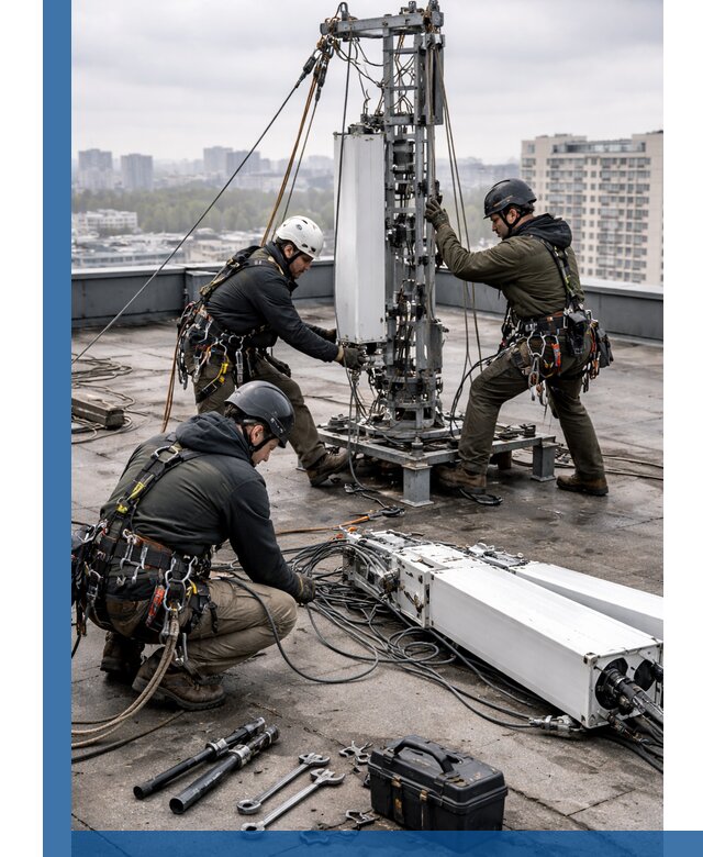 Демонтаж антенн на крыше зданий в Щёлкове с гарантией