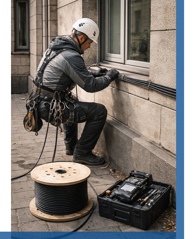 Прокладка оптоволоконного кабеля в Щёлкове от 832 р. | ВЫСОТНИК-Щлк