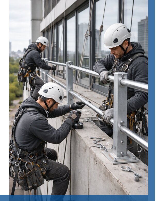 Монтаж ограждений на высоте в Щёлкове, от 1248 р. | ВЫСОТНИК-Щлк