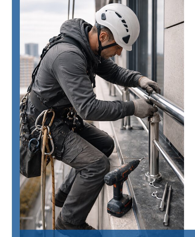 Монтаж ограждений на высоте в Щёлкове для зданий и конструкций