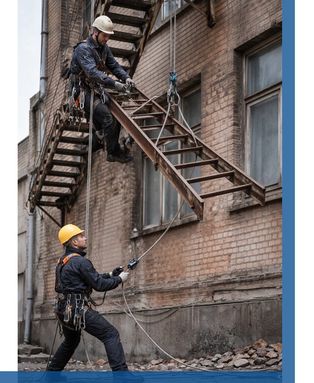 Демонтаж пожарной лестницы в Щёлкове от 12484 р. | ВЫСОТНИК-Щлк