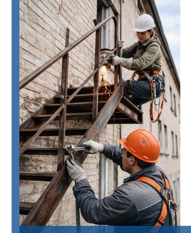 Ремонт и восстановление пожарных лестниц с выездом в Щёлкове