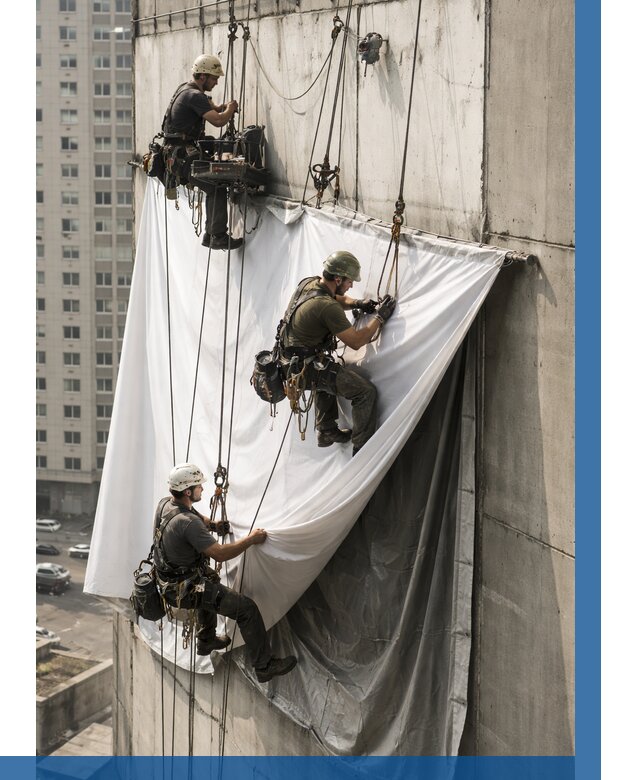 Замена баннерного полотна в Щёлкове от 6762 р. | ВЫСОТНИК-Щлк—заказать