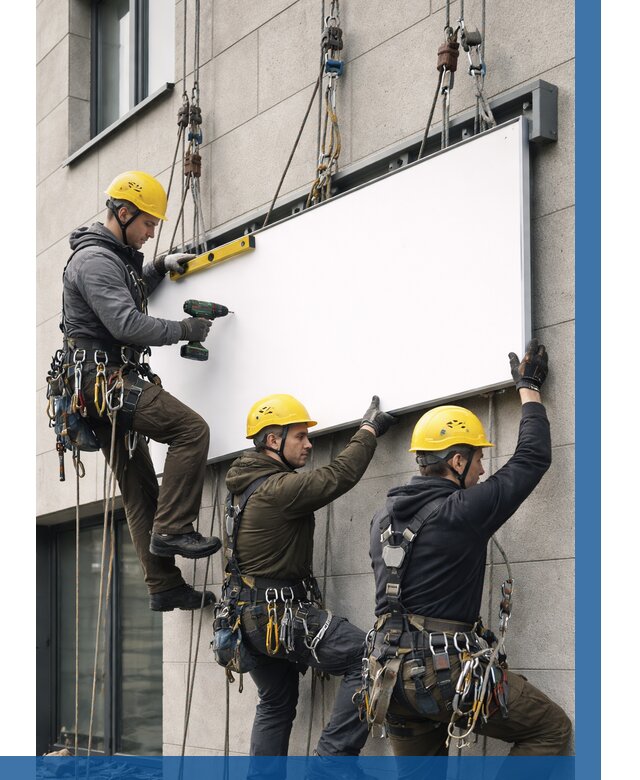 Монтаж рекламной вывески в Щёлкове от 8322 р. | ВЫСОТНИК-Щлк