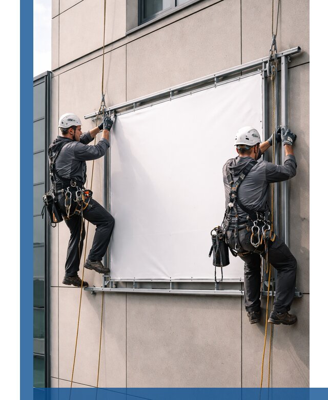 Монтаж наружной рекламной вывески в Щёлкове под ключ