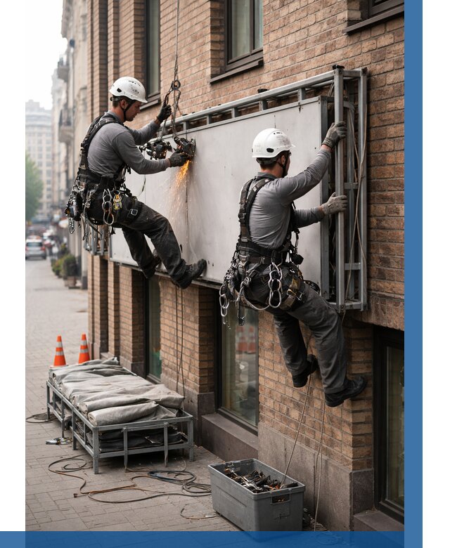 Демонтаж рекламной вывески в Щёлкове от 6762 р. | ВЫСОТНИК-Щлк