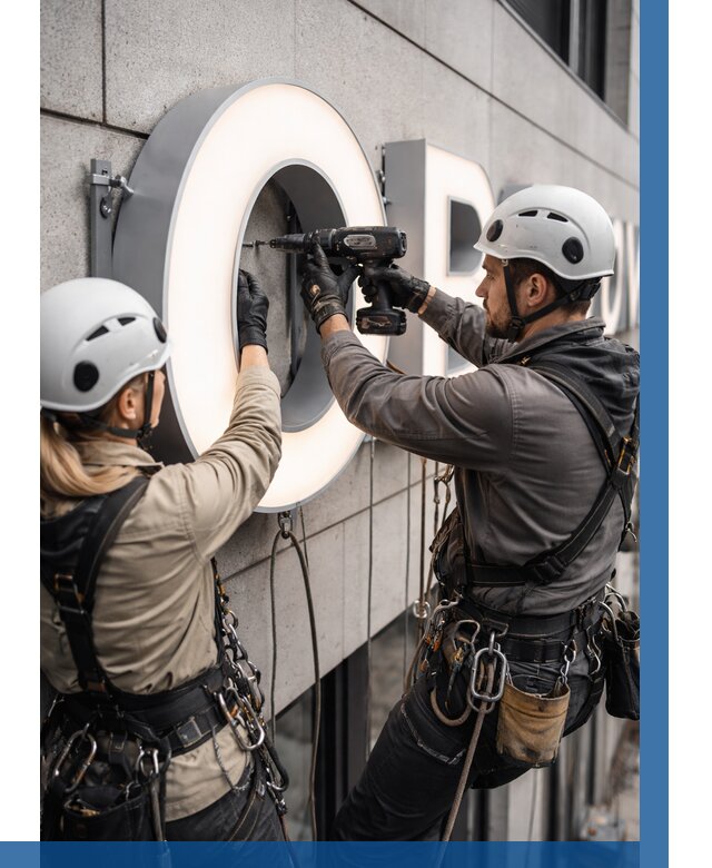 Монтаж световых букв в Щёлкове от 3121 р. под ключ ВЫСОТНИК-Щлк