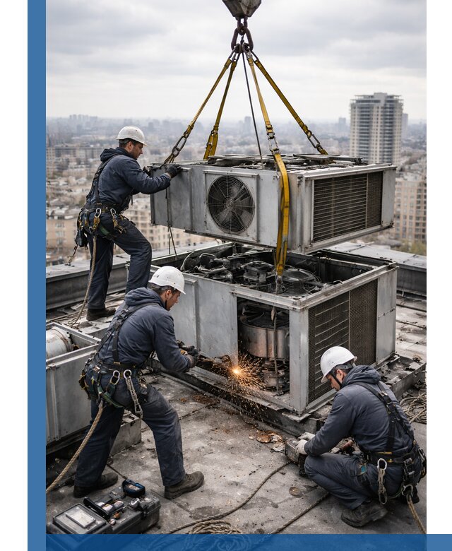 Демонтаж крышной установки в Щёлкове любой сложности